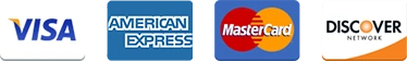 Visa, American Express, Mastercard and Discover